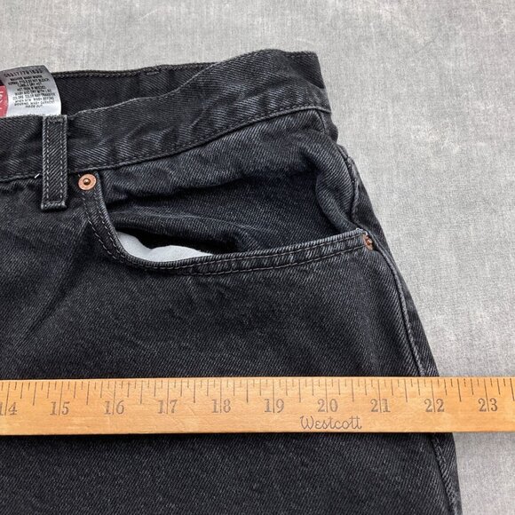 Levis 550 Jeans Men 38Wx32L ACT 36Wx31L Black Relaxed Straight Black Batwing VTG - Picture 6 of 13